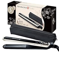 Remington Piastra Per Capelli, Professionale, Rivestimento In Ceramica Doppio infusa di perla, Piastre strette e lunghe 110 mm, 150-235°, Riscaldamento rapido, Pearl, S9501