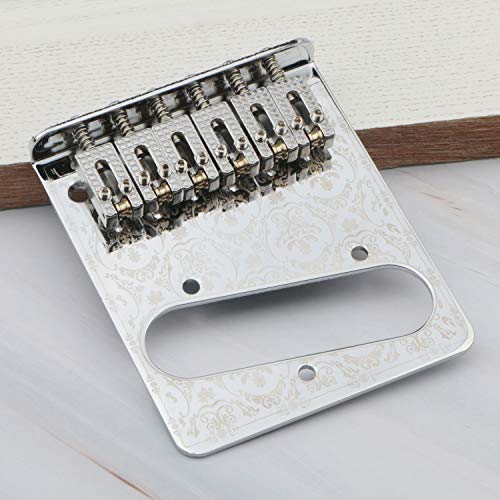 Unxuey Chevalet de guitare en argent sculpté avec trou de micro à simple bobinage pour guitare électrique Telecaster… - Les Beatles, Paul McCartney, John Lennon, RIngo Starr, George Harrison Unxuey Chevalet de guitare en argent sculpté avec trou de micro à simple bobinage pour guitare électrique Telecaster… – Image 6