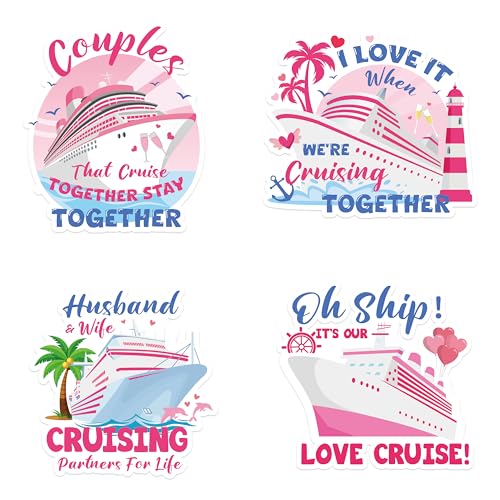 JAPBOR Cruise Door Decorations Magnetic - 4PCS Couple Magnet, Oh