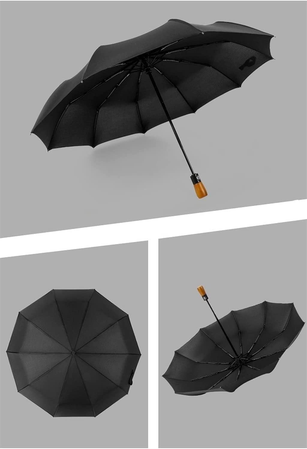 CMBSSTFC Parapluie Parapluie Parapluies Pliants Compacts pour Hommes Femmes, Parapluie De Voyage À Ouverture Fermeture Automatiques Portables (Bleu : Rosso)
