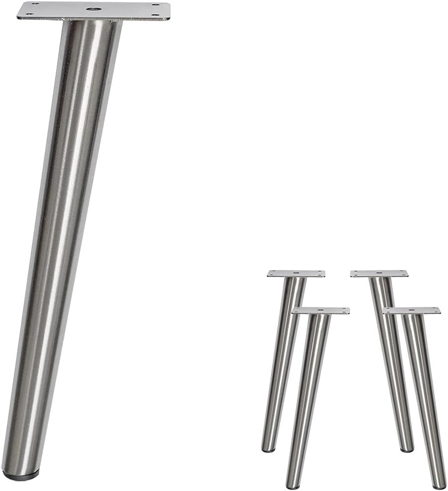 Slant Furniture Metal Legs - Set of 4 New, Plated (Brushed Brass 5" H)