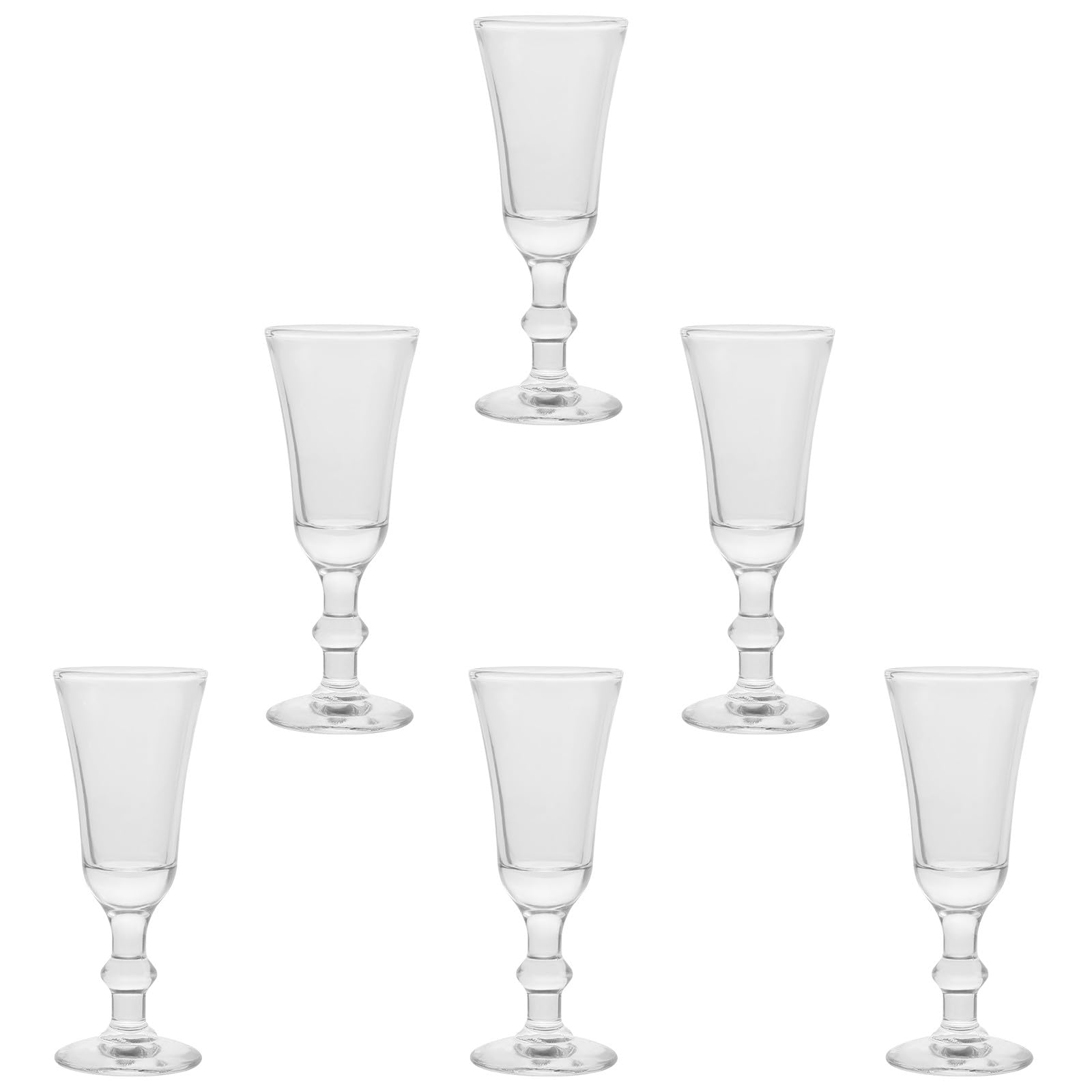 Toyvian 6 Copas de Champán de Cristal Transparente 190 Ml, Vasos de Licor y Cóctel para Fiestas y Banquetes, Copa de Bar Elegante y Resistente para Uso Doméstico y Profesional