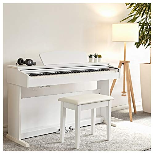 DP-10X Piano Numérique par Gear4music Blanc - Les Beatles, Paul McCartney, John Lennon, RIngo Starr, George Harrison DP-10X Piano Numérique par Gear4music Blanc – Image 4