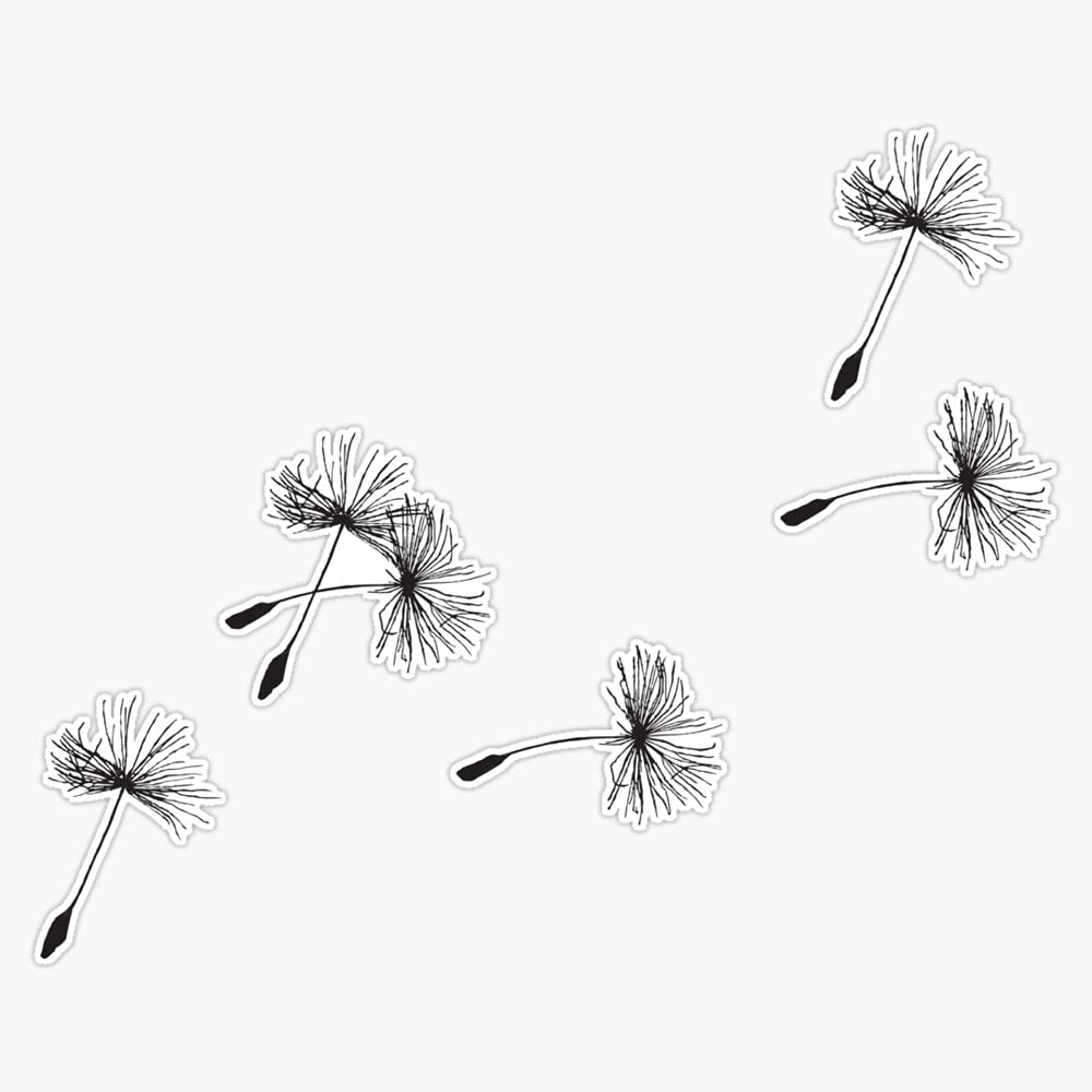 Dandelions In The Wind Vinyl Sticker Waterproof Bumper Sticker Laptop Window Decal 5"