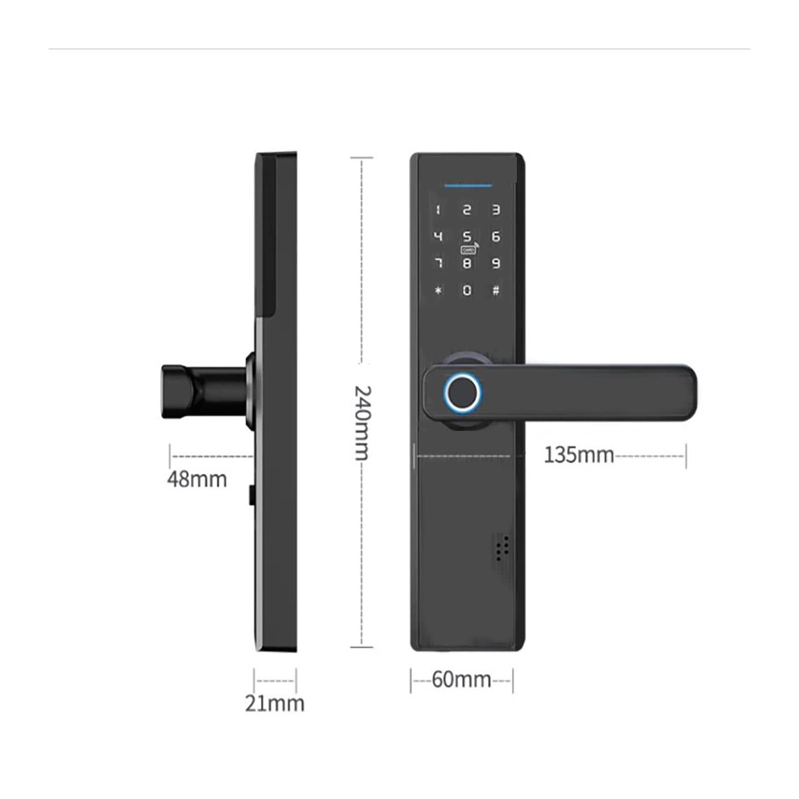 bezkluczykowy zamek do drzwi wejściowych Smart Home Door Lock Fingerprint Lock Fechadura Eletronica WiFi Smart Lock Cerradura Inteligente Password IC Card Unlock Inteligentny zamek drzwiowy (kolor :