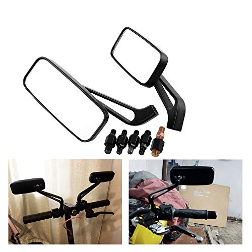 MKING Classic Modified Rearview Mirror of Motorcycle, Rearview Mirror of Motorcycle Electric Vehicle, Retro Decorative Mirror for Harley, Honda, Kawasaki, Cruise - Thumbnail 5
