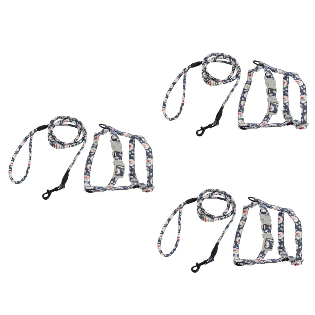 Harnais pour chiens et corde traction BESPORTBLE bleu foncé x3