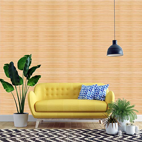 Image of DWELLSINDIA Wood Texture Self Adhesive Wallpaper Peel & Stick, Waterproof, Scratch Resistant, Laminated (41cm x 244cm, Beige)