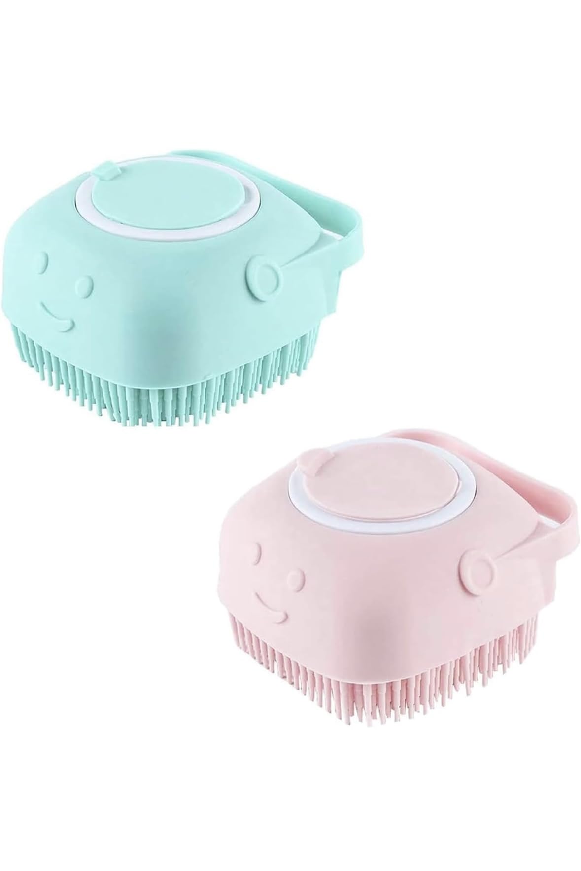 Body Scrubber with Soap Dispenser for Shower, Exfoliating Brushes, Soft Body Exfoliator, Bath Loofah for Babies, Kids, Women, Men and Pets(Multicolor 2 pcs)-image-13