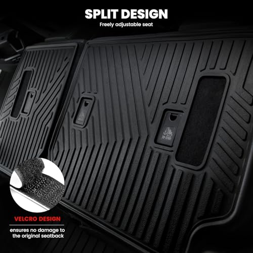 Image of LASFIT Cargo Mat for Toyota 4Runner 2013-2024 (Only Fit 5-Seats) | Fit W /O Sliding Cargo Tray, All Weather Custom Fit Anti-Slip Pet Friendly TPE Trunk & Backrest Mats for 5th Gen 4Runner