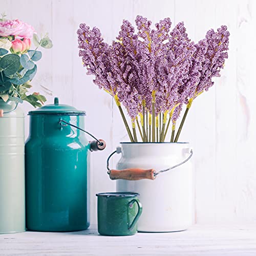 Ramo de 5 flores artificiales simulando trigo para decoración miniatura 3