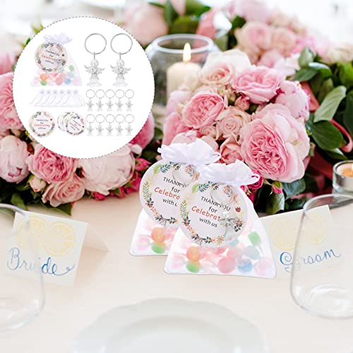 Abaodam 1 Conjunto Chaveiro De Anjo Lembrancinhas De Chaveiro Favores De Funeral Tags De Agradecimen