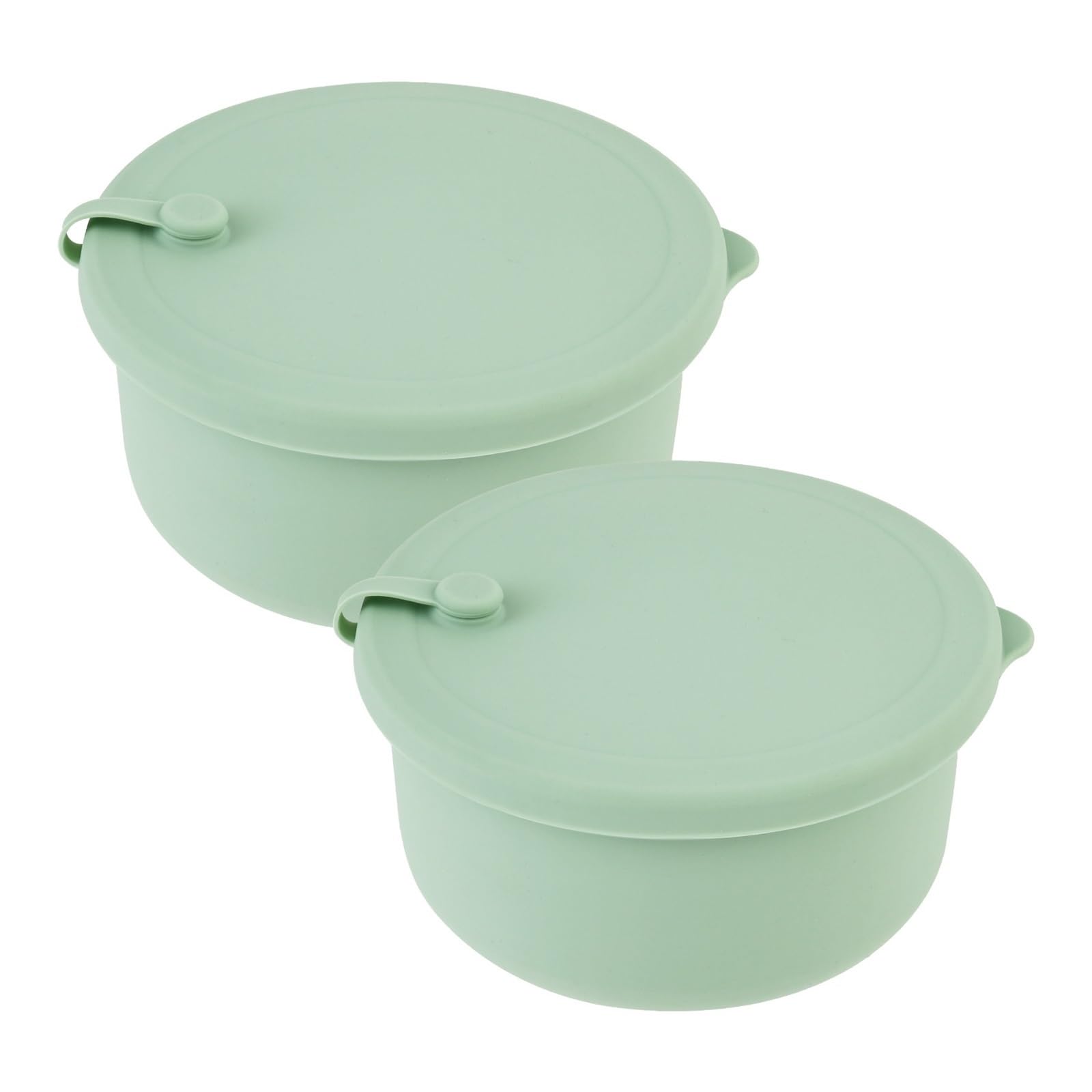 Cesta de fermentación pan y masa Pizza, herramienta plegable multiusos silicona for tostadas, for hornear(Green 2 Circular)