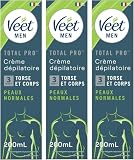 Suavidad perfecta Veet Men – Crema de depilación para hombre – Piel normal – 200 ml – Paquete de 3