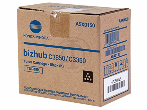 Toner noir Konica Minolta TNP48K A5X0150 original pour imprimante bizhub C3800