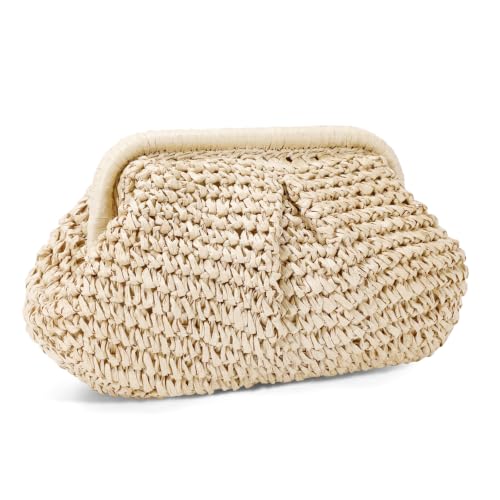 Image of Straw Bag Beach Purse Summer Purses for Women Vacation Handbags Woven Crossbody Bags Straw Shoulder Bag