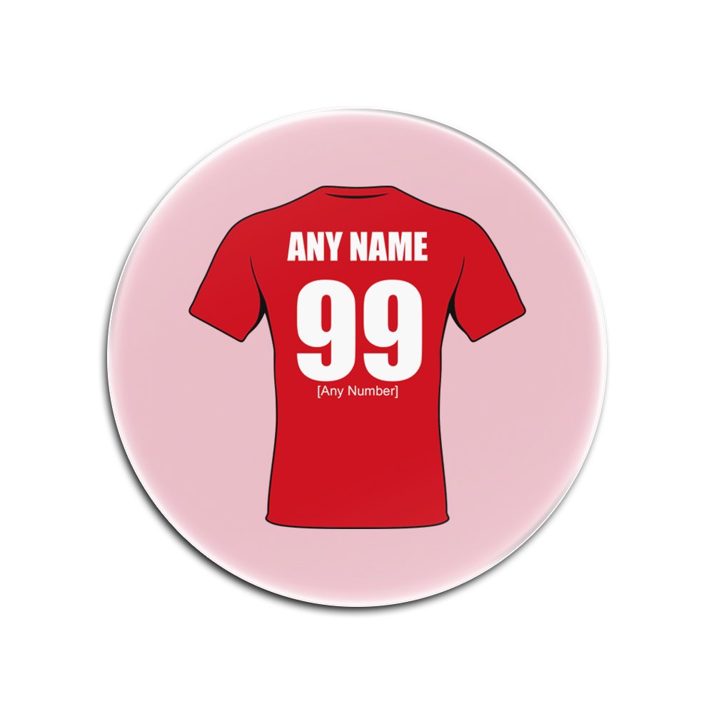 Dessous de verre rugby anti-trace carton rigide brillant rose rond