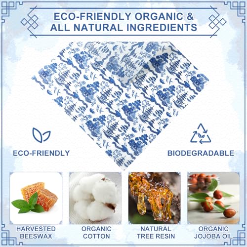 9-Pack-Chinoiserie-Reusable-Beeswax-Wrap-Food-Wrap-Beeswax-Paper-for-Sourdough-Bread-Cheese-Paper-Wrapping-Cheese-Wax-Cloth-Food-Wraps-Bread-Sandwich-Wrapper-1-XL-3-Medium-5-S