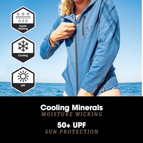 FORLOH Women’s SolAir Technical Hoodie - Lightweight Tactical Sun Hoodie | UV Protection | Base Layer | Polygiene Fresh3