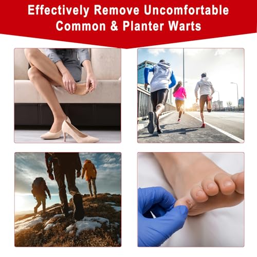 Image of Plantar Wart Corn Remover Pads for Feet Toes: 42 Pack 40% Salicylic Acid Extra Strength Treatment - Fast Effective Medicated Bandages for Adults Seniors Teens Athletes Runners Hikers Workers Men Women