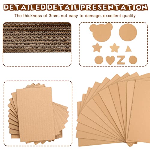 Image of 50 Pack Corrugated Cardboard Sheets Flat Hard Cardboard Inserts Back to School Classroom Supplies Flat Squares Separators for Shipping, Mailing, Packing, Art Projects, DIY Crafts(9 x 12 Inch,Brown)