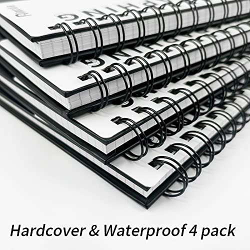 Rinrda Graph Paper Notebook Spiral Notebook 8.5" X 11"-4 Pack Grid Paper Notebook Graph Notebook Engineering Notebook 120 Pages 100 Gsm Thick Graphing Paper Notebook Hardcover Journal For School, Office, Artist Writing/Drawing,Engineering Design Drawing #TOP3