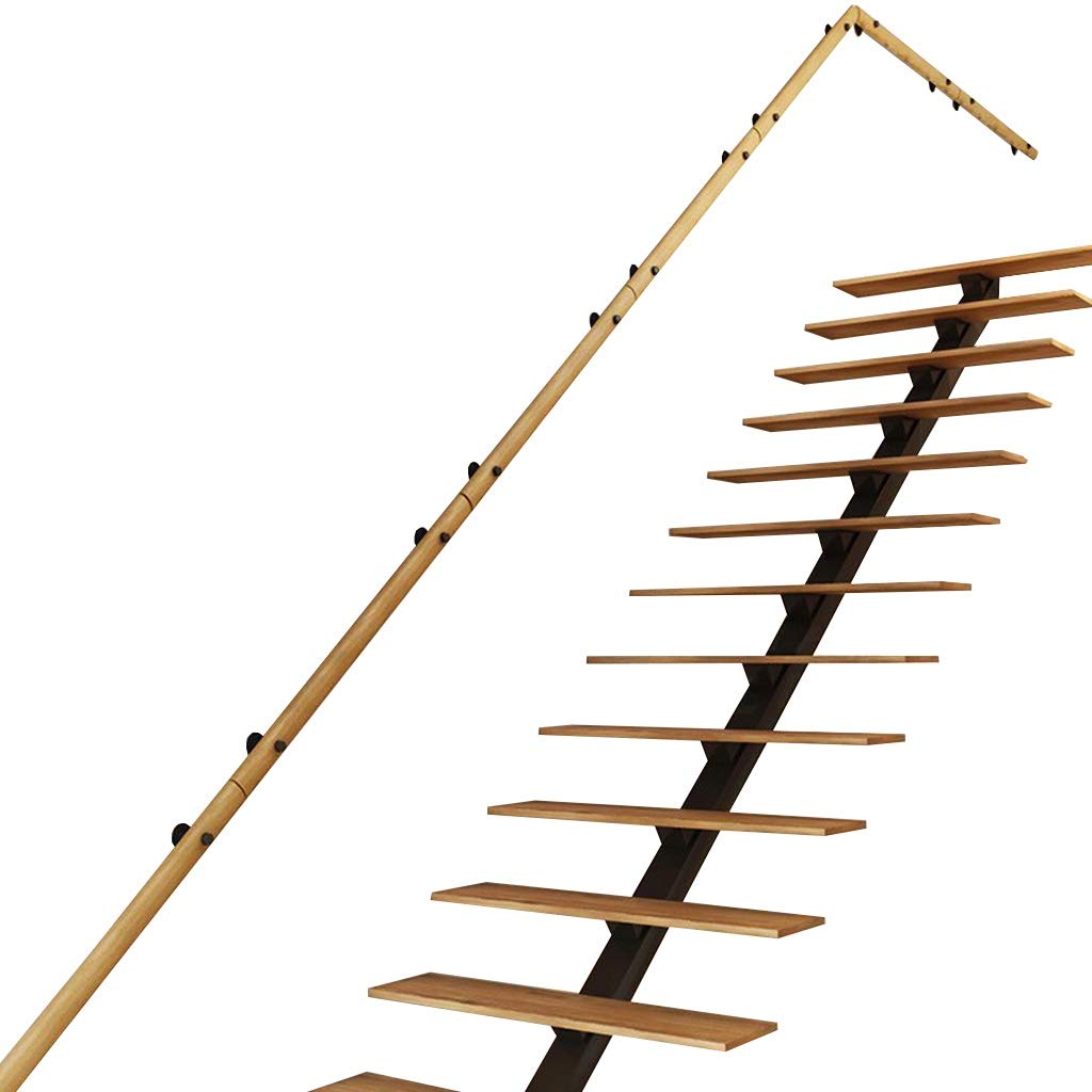 Rampe d'escalier de sécurité en bois massif CHEWYNP, finition pin haut de gamme