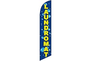 Custom Laundromat Feather Banner Swooper Flag