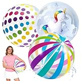 Kezidhp Pelota Piscina, Pelota Playa y Pelota Hinchable, Set de 3 pelotas de playa 16 pulgadas para piscina, fiestas de verano y juegos acuáticos