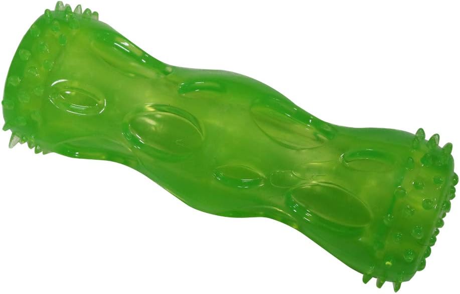 CEESC Dog Chew Toy Bone Tooth Cleaning and Puzzle Game for Puppy, 3 Sizes and 3 Colors Options (S: 4.72" x 1.77", Green)