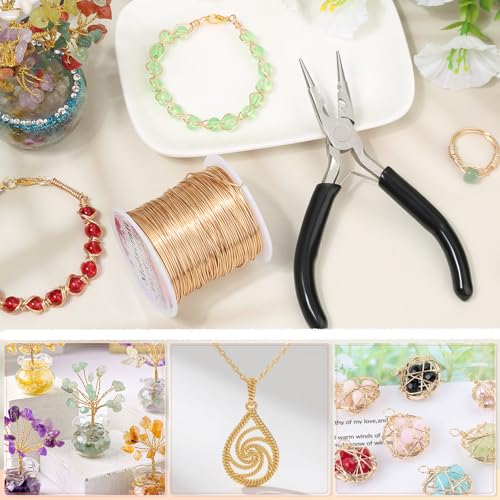 Image of 18 20 22 Gauge Jewelry Beading Wire for Jewelry Making Supplies with Versatile Pliers,Craft Jewelry Wire Tarnish Resistant