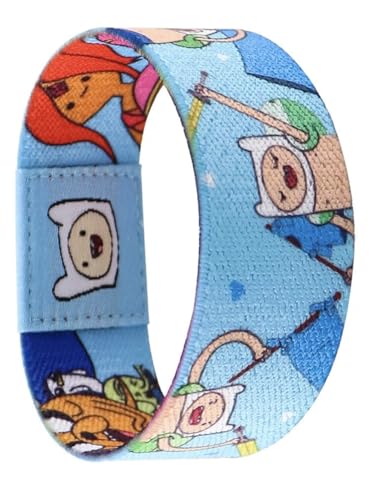 Image of Come Along With Me Adventure Time Cartoon Animated TV Show 7.1 inch Reversible Stretch Wristband Wrist Band Bracelet Elastic Strap