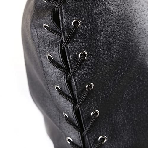 Leather Head Masks Hollow Out Eyes - Mouth Masks Halloween Masks Cosplay Head Hood Bar Headgear Accessory #TOP6