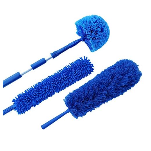 25+ Spooktacular Dollar Tree Halloween Decor Ideas Under $25 6 Webster Cobweb Duster and Spider Web Kit, Reach High Ceilings 18 To 20 Foot With Extension Pole and 3 Multi Use Heads