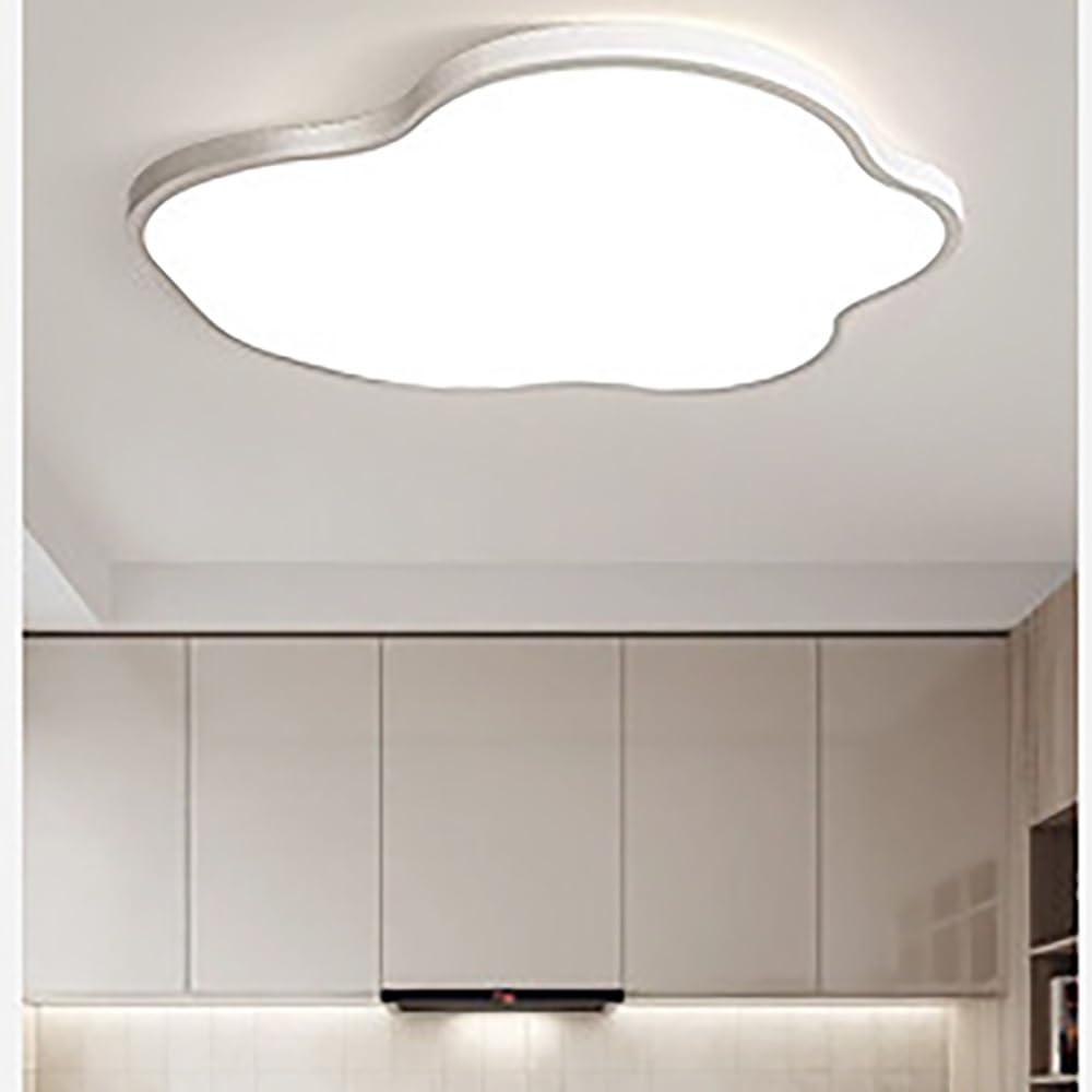 Lampy Sufitowa LED Chmura Nowoczesna Biała Ultra Cienka, Plafon Pełne Spektrum Ściemnialne Oświetlenie Sufitowe do Sypialni Gabinetu(3 modes)