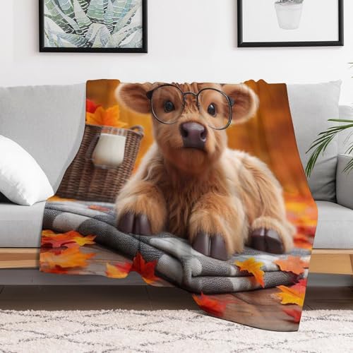 Couverture vache chaude et douce en flannel lavable de qualité supérieure - 3