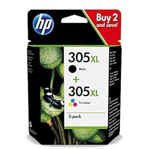 HP 6ZA94AE 305XL High Yield Original Ink Cartridges, Black/Tri-color, Multipack