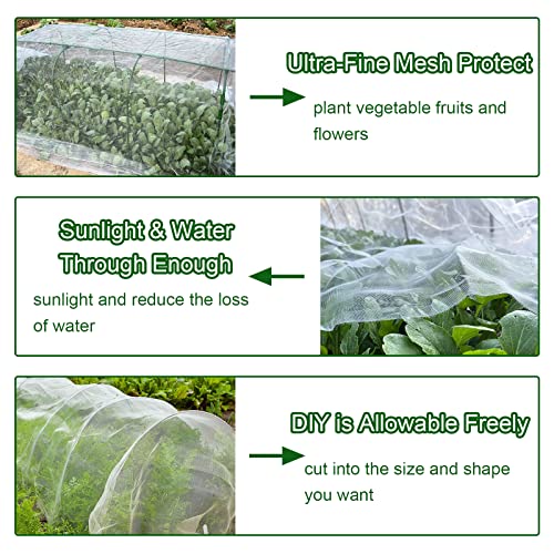 Garden Netting for Veg Patch Fine Mesh 3x10m Insect Protection Net, Garden Vegetable Plant Protect Netting - Image 4