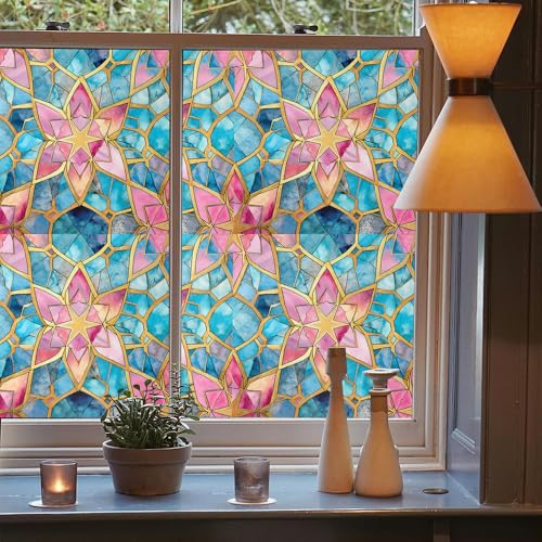 Vinilo Decorativo para Ventana 15.7x118in Azul y Rosa miniatura 3
