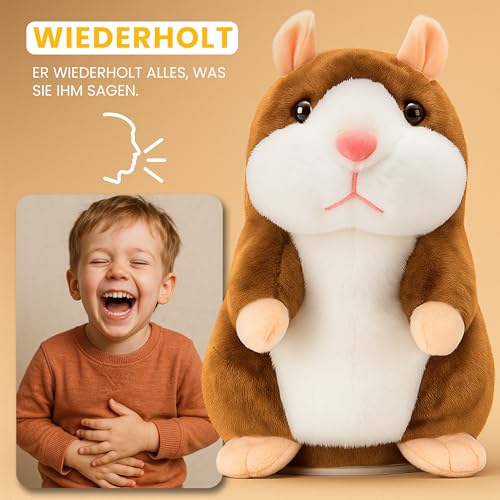 Retoo Sprechender Hamster, PlüschHamster Wiederholt, Sprechende Hamsters