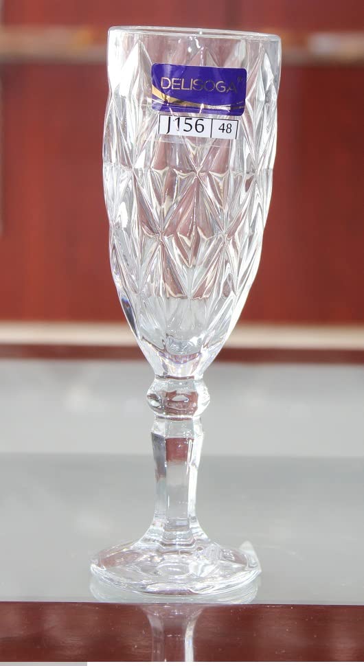 Wine Glass set of 6, Modern Wine Glasses collection by DubaiCrystal.ae (J156(165ML))