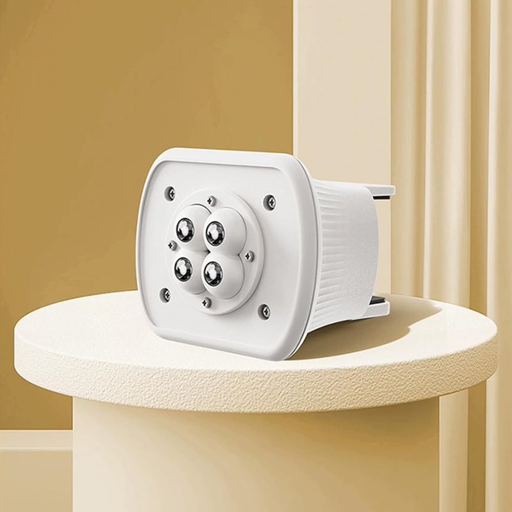 Set di 4 alzate per letto e divano, altezza 6 cm, per mobili resistenti, colore: bianco/grigio