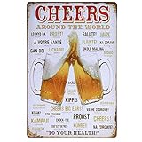 Nafico Decorative Signs Metal Iron Tin Sign Vintage Retro Cheers Beer Wall Decoration Art Bar Home Decor 8