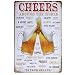 Nafico Decorative Signs Metal Iron Tin Sign Vintage Retro Cheers Beer Wall Decoration Art Bar Home Decor 8"x12"