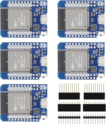 ACEIRMC D1 Mini NodeMCU ESP32 ESP-WROOM-32 WLAN WiFi Bluetooth IoT Development Board 5V Compatible for Arduino (5pcs) - Image 2