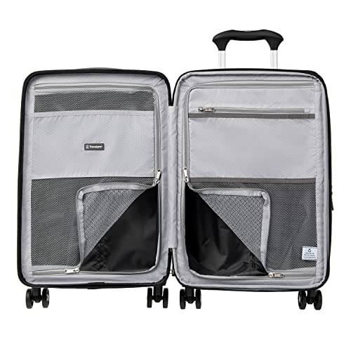 Image of Travelpro Maxlite Air Hardside Expandable Carry on Luggage, 8 Spinner Wheels, Lightweight Hard Shell Polycarbonate Suitcase, Black, Compact Carry On 19-Inch