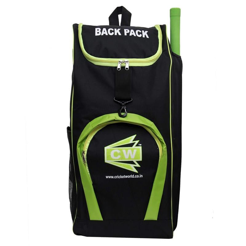 CW BACKPAK Black Green Sports Cricket kit Bag Kit Bag for Girls Cricket Kit Bag for Cricket Men Unisex Sports Backpack Kit Bag for Cricket with Bat Compartment-picture-26