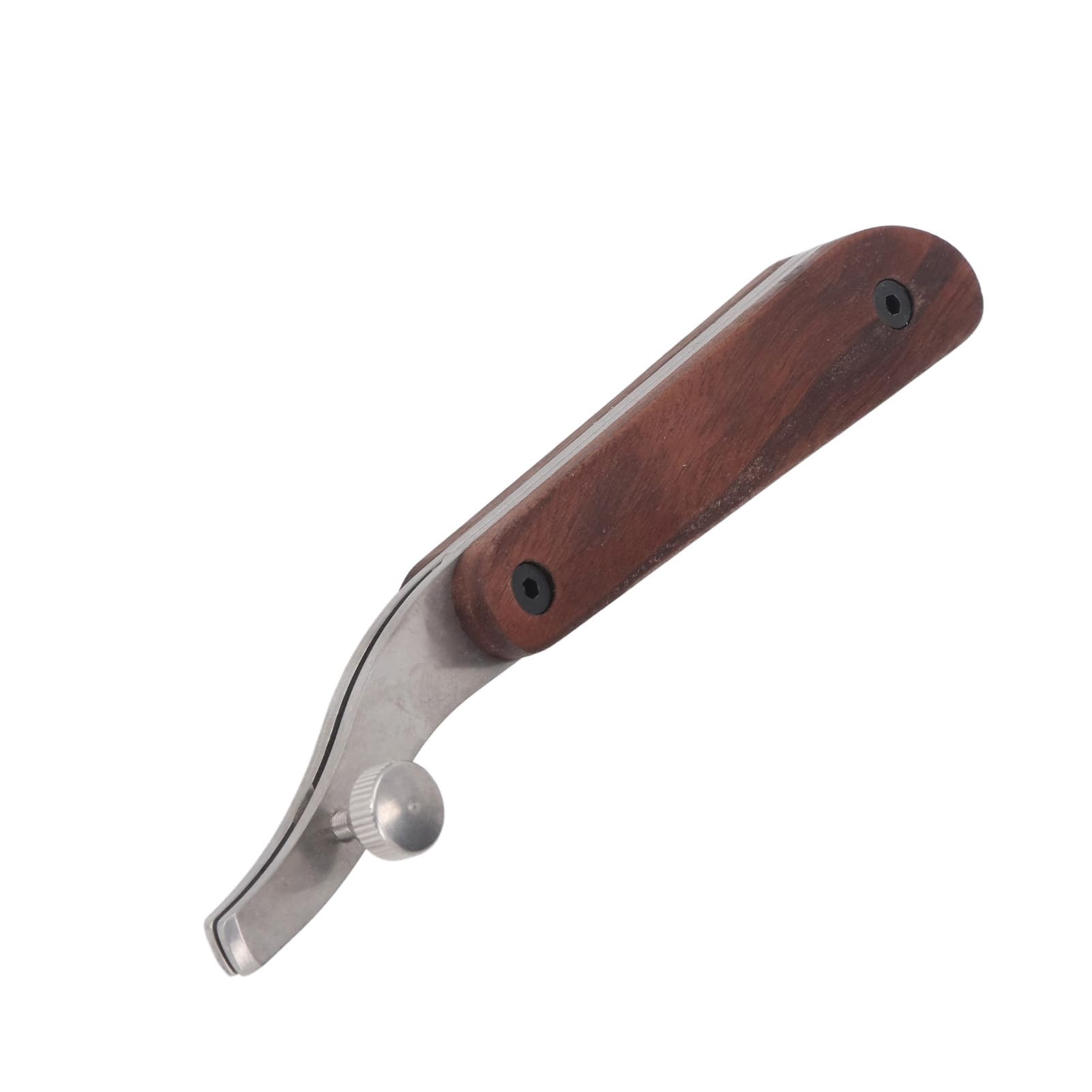 Creaser para bordes de cuero, herramienta de doblado de bordes de cuero, herramienta de costura de cuero de alta calidad, acero inoxidable 304, con elegante mango de madera, ideal para