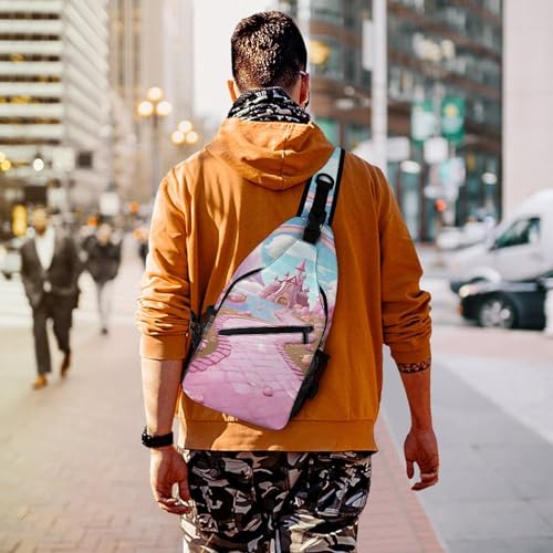 Bolso Crossbody Sling Rosa Candy Land para Viaje miniatura 7