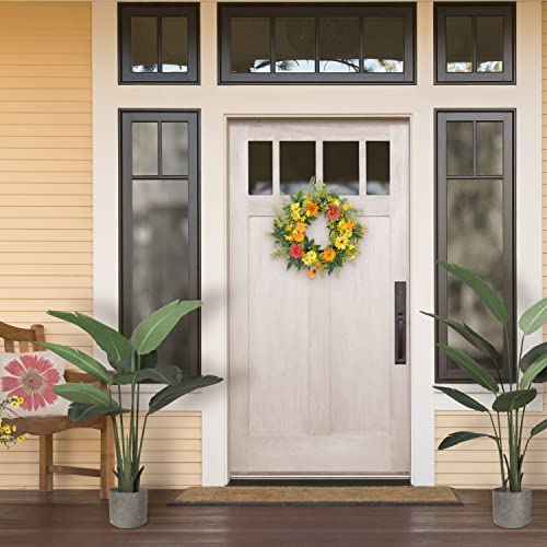 Puleo International 24" Artificial Chrysanthemum Floral Spring Door Wreath, Multicolor #TOP1